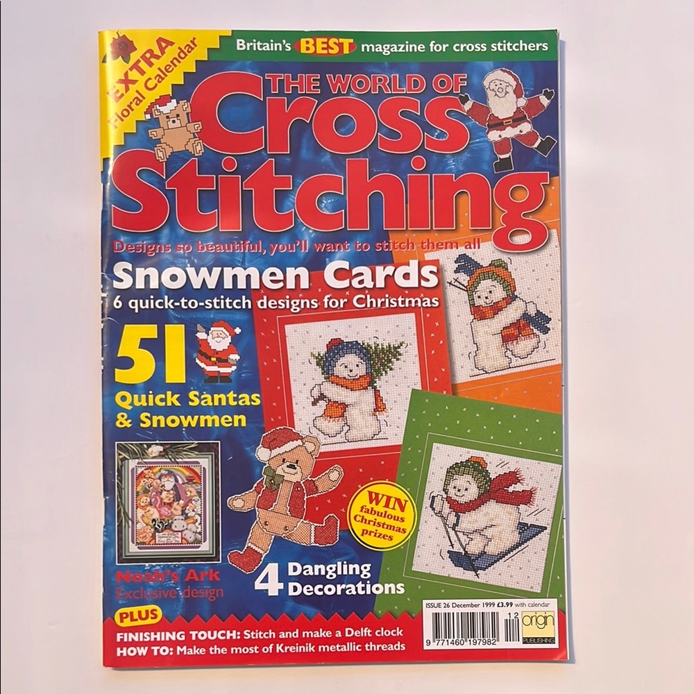 The World of Cross Stitching Pattern Magazine Issue 26 Dec 1999 Christmas
